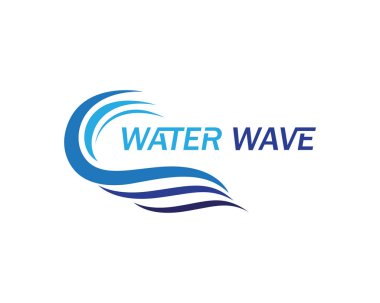 Su Dalgası sembolü ve simge logo şablonu vektosu