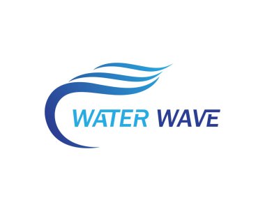 Su Dalgası sembolü ve simge logo şablonu vektosu