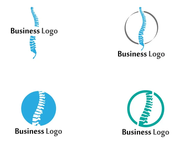 Modèle Logo Symbole Diagnostic Colonne Vertébrale Conception Illustration Vectorielle — Image vectorielle