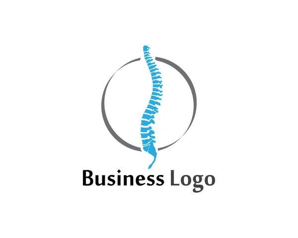 Spine Diagnostics Symbol Logo Template Vector Illustration Design — Stock Vector