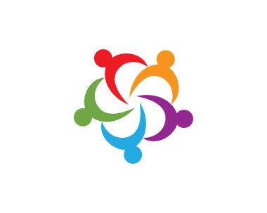 Topluluk insanlar logo ve semboller templat