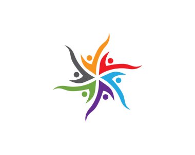 Topluluk insanlar logo ve semboller templat
