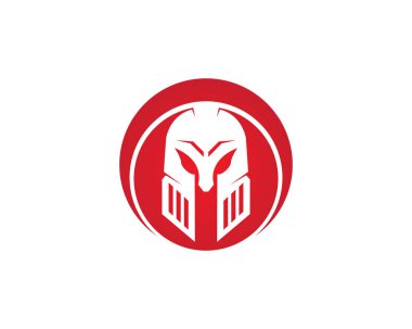  Spartalı kask logo ve sembolleri şablon vektör simgesi