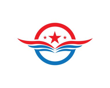 Kuş işareti soyut şablon simgeler kanatlar ap