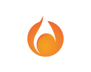 Logo vektör simge petrol, gaz ve enerji logo concep ateş