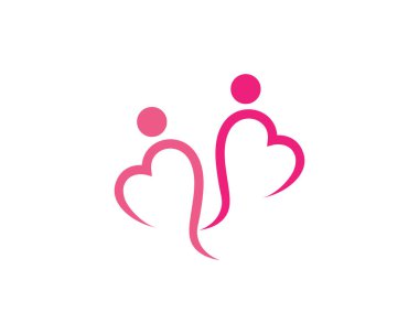 Evlat Edinme ve Toplum Bakımı Logo şablonu vektör simgesi
