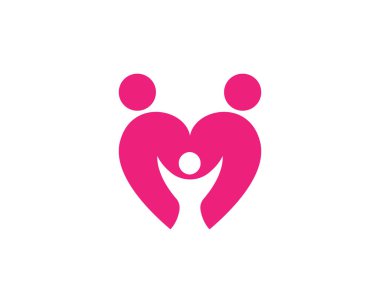 Evlat edinme toplum bakım Logo şablonu vektör simge