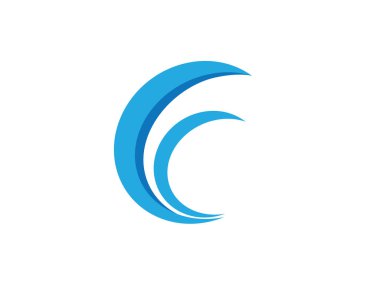 Su Dalgası sembolü ve simge logo şablonu vektosu