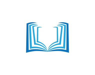 Kitap okuma logosu ve semboller şablon uygulamaları