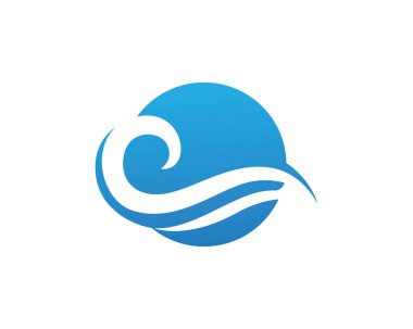 Su Dalgası sembolü ve simge logo şablonu vektosu