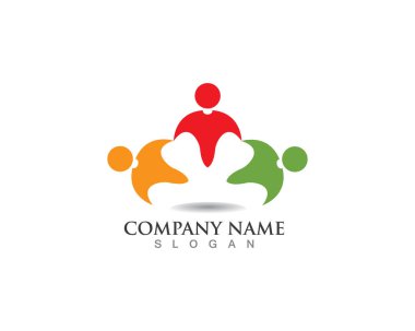 Topluluk insanlar logo ve semboller templat