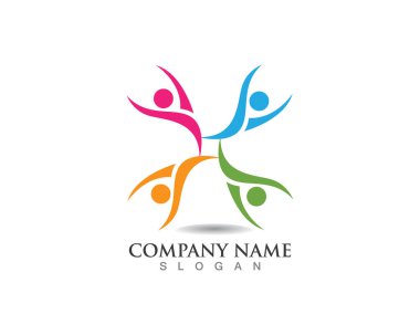 Topluluk insanlar logo ve semboller templat