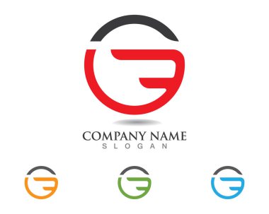 G harfleri logo ve semboller şablon simgeleri