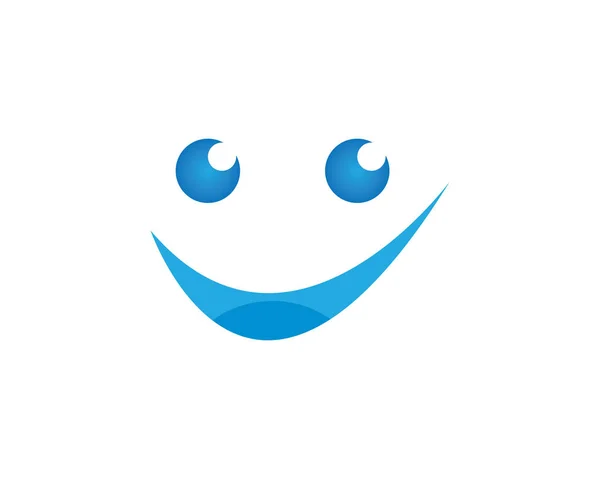 Smile Logo Und Glücklicher Vektor — Stockvektor