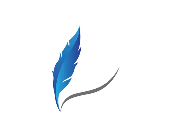 Feder Stift Schreiben Zeichen Logo Vorlage App Symbol — Stockvektor