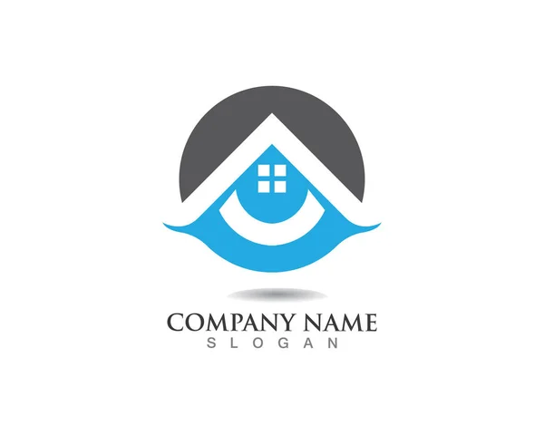 Maison Bâtiments Logo Symboles Icônes Templat — Image vectorielle