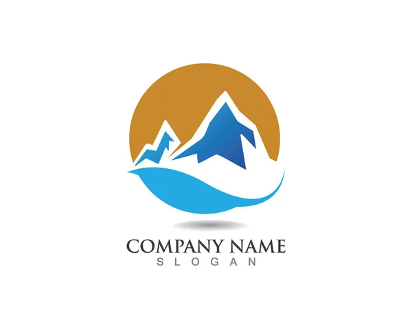 Mountain Nature Landscape Logo Symbols Icons Templat — Stock Vector