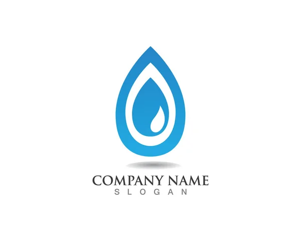 Agua Naturaleza Logotipo Símbolos Plantilla Iconos — Vector de stock