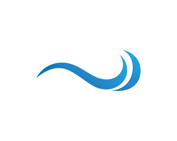 Water Wave Symbol Icon Logo Template Vecto — Stock Vector