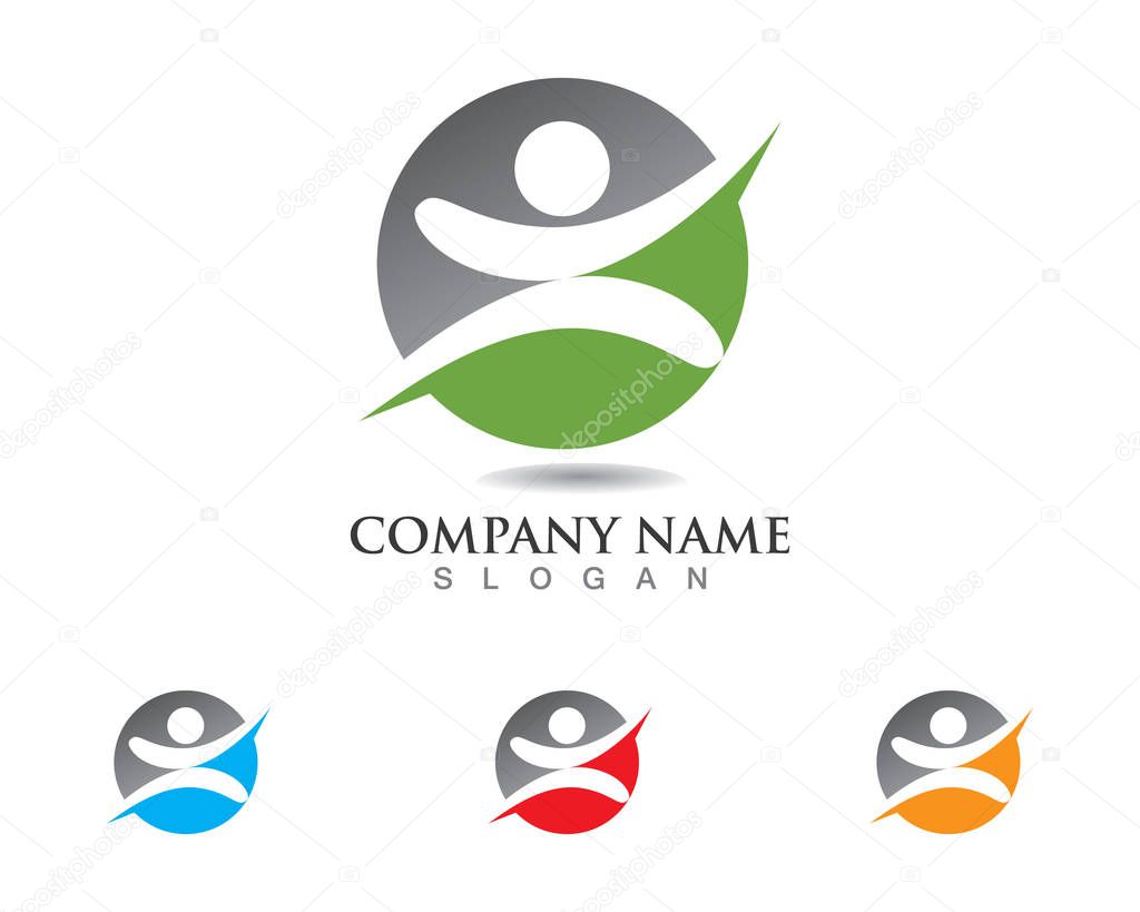 People care success life logo template icon