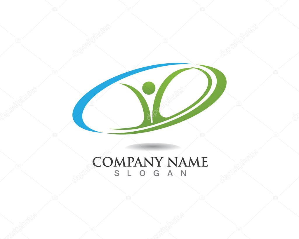 People care success life logo template icon
