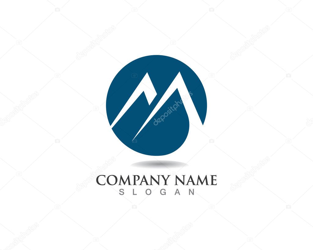 Mountain nature landscape  logo and symbols  icons templat