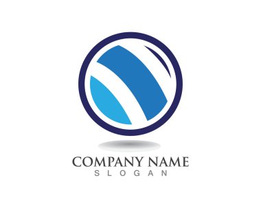 Finans logo daire vektör şablonu