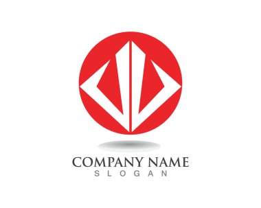 Sihirli trident logo ve sembolleri şablonu