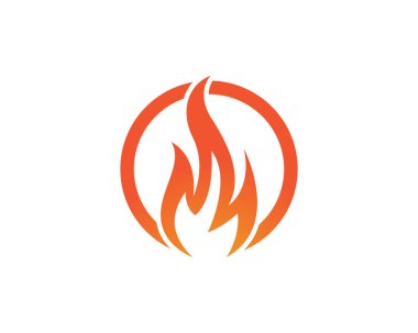  Yangın vektör simge logosu 