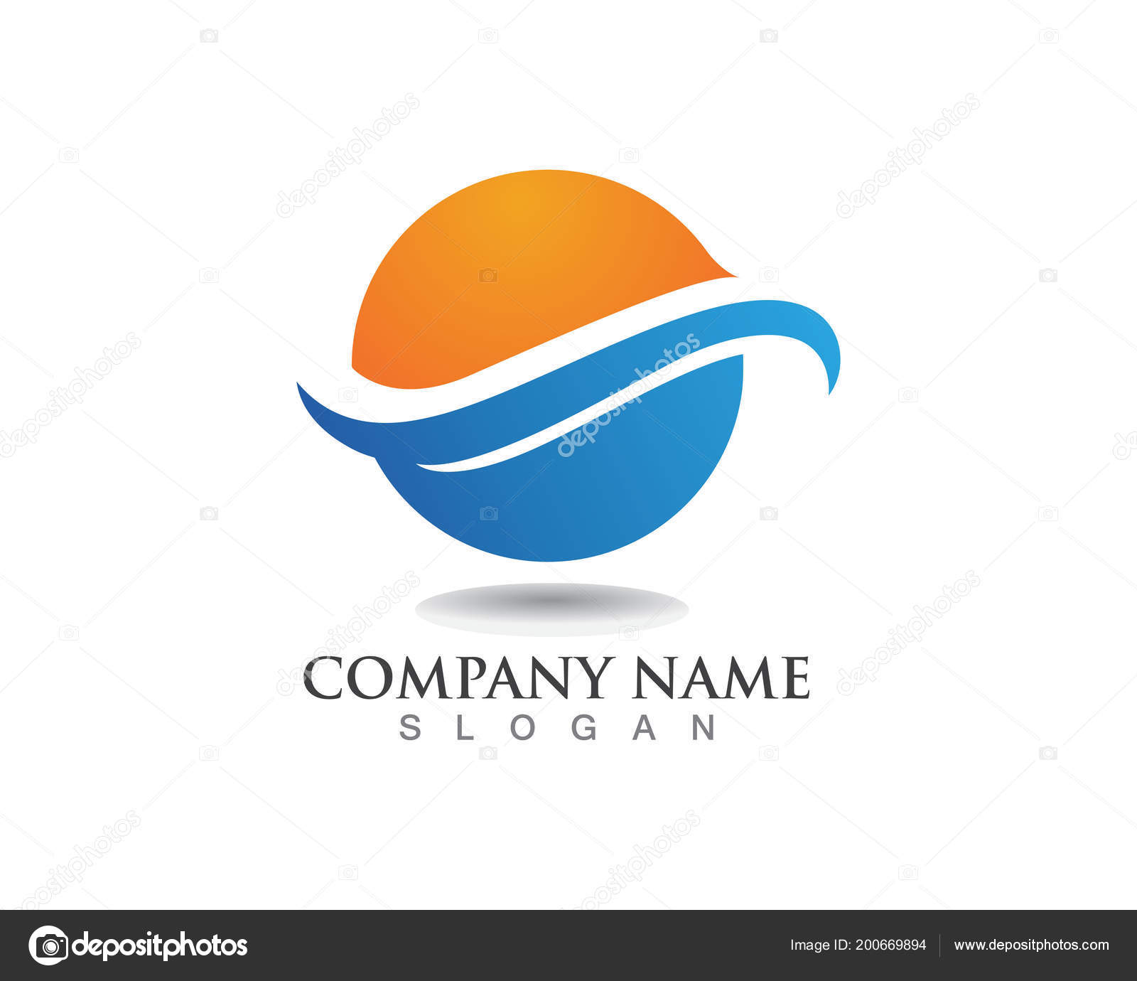 Water Wave Symbol Icon Logo Template Vecto Stock Vector Image by ...
