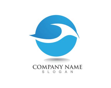 Dalga sembol simge Logo şablonu vecto su