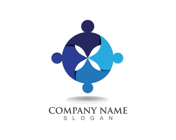 Comunità Persone Cura Logo Simboli Templat — Vettoriale Stock