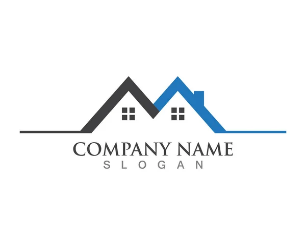 Immobilier Immobilier Construction Logo Pour Entreprise Enseigne Corporative — Image vectorielle