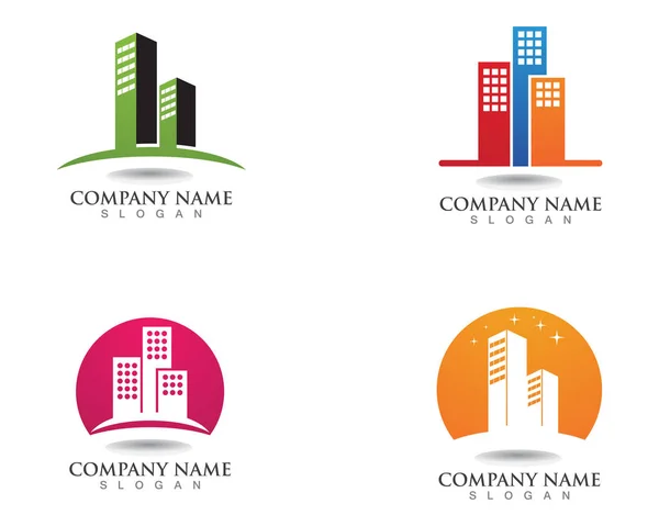 Wohneigentum Und Bau Logo Design Für Unternehmen Corporate Sig — Stockvektor