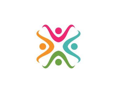 Topluluk, ağ ve simge tasarım şablonu