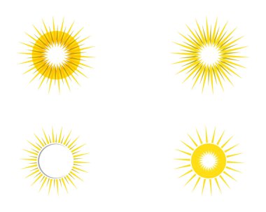 güneş halat logo simge şablonu