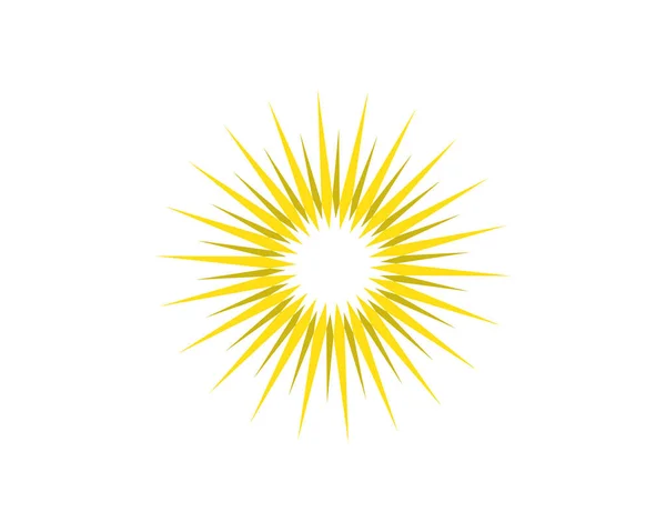 Soleil Ilustration Logo Icône Modèle — Image vectorielle
