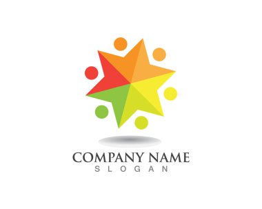 Logo yıldız liderlik vektör
