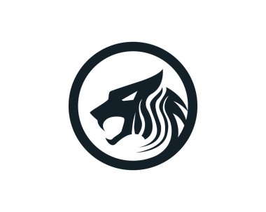 Tiger logo maskot beyaz arka plan baş