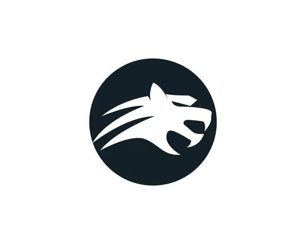 Tijger Hoofd Logo Mascotte Witte Achtergrond — Stockvector