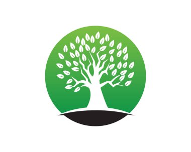  Ağaç yeşil insanlar kimlik vektör logo templat