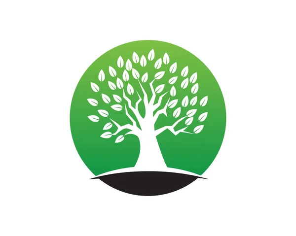 Drzewa Zielone Osób Tożsamości Wektor Logo Templat — Wektor stockowy