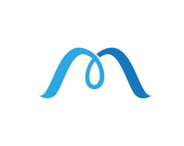 M harfi iş şablonu vektör ICO
