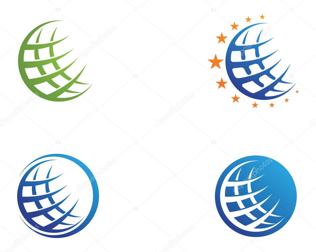 Wire World Logo Template vector illustration