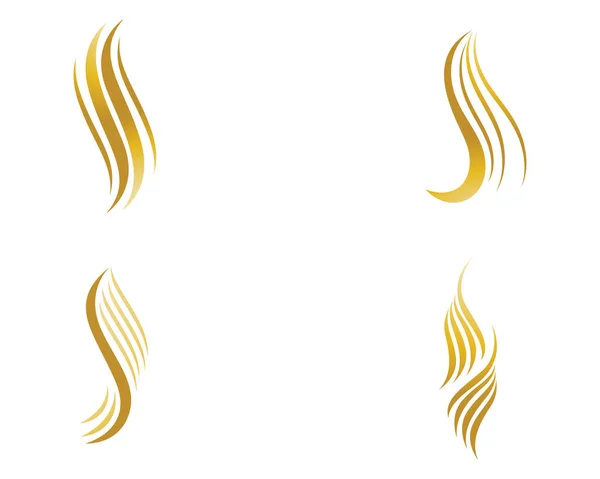 Logotipo Mulher Cabelo Símbolos — Vetor de Stock