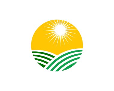 Tarım iş logo benzersiz yeşil vektör görüntü