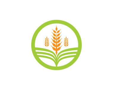 Tarım iş logo benzersiz yeşil vektör görüntü