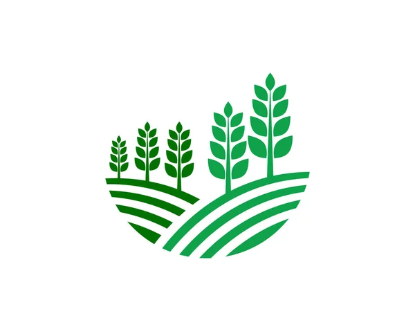 Agricultura Negocio Logo Único Vector Verde Imagen — Archivo Imágenes Vectoriales