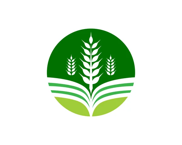 Agricultura Negocio Logo Único Vector Verde Imagen — Vector de stock