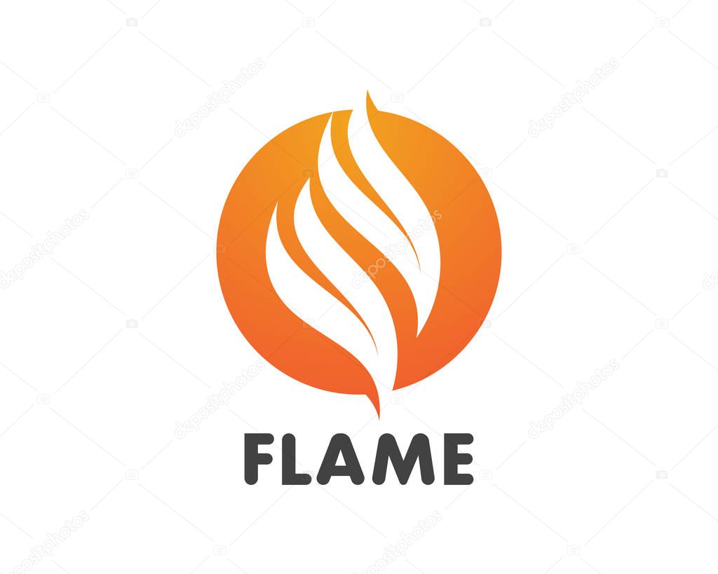 Fire flame Template vector icon Oil, gas and energy logo concep